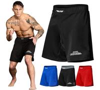 Pantalones Cortos de Lucha para Hombre, Color Negro, Jack UFC, para Artes Marciales Mixtas, BJJ, No Gi, Grappling, Jiu Jitsu, Negro -, Large