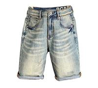 Pantalones Cortos de Mezclilla Pantalones de Jeans estirados con Ajuste Regular de Jeans Cortos de Hombres Cortos Jeans Cortos (Color: d, tamaño: 32)