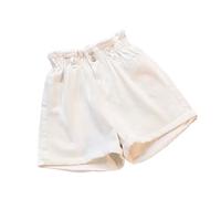 Pantalones cortos de mezclilla para mujer con vaqueros grandes, pantalones cortos informales, pantalones cortos de decadencia, Blanco, XXL