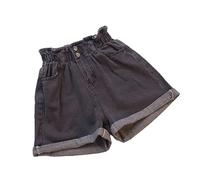 Pantalones cortos de mezclilla para mujer con vaqueros grandes, pantalones cortos informales, pantalones cortos de decadencia, gris, XXL