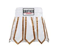 Pantalones Cortos de MMA Muay Thai Kickboxing Uniforme de Entrenamiento de Artes Marciales para Adultos y niños,Blanco,L