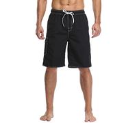 Pantalones Cortos de Moda para Hombres no se deforma con Lavados Anti-Arrugas y fácil de cuidar Cintura elástica para Mejor Ajuste Actuales y fáciles de cuidar（Negro；M）