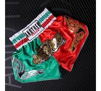 Pantalones cortos de Muay Thai para hombres y mujeres, cintura elástica, pantalones de kickboxing, transpirables, impresos, equipo de lucha contra las mujeres para entrenamiento y sparring, gris y