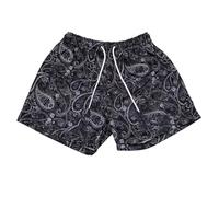 Pantalones Cortos de Playa de Malla con Estampado Gráfico de Bandana Boho Verano Pantalón de Playa Ligeros Estilo Hip Hop para Exteriores Pantalones Cortos de Hombre Casuales