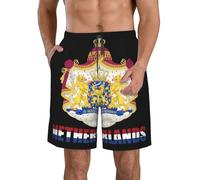 Pantalones cortos de playa de secado rápido para hombre con el emblema naci
