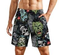 Pantalones Cortos De Playa Halloween Horror Impreso Pantalones Cortos Surf Short Hombre Shorts para Baloncesto Correr Verano 2XL