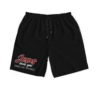 Pantalones Cortos De Playa Jesús Te Ama Y Yo Lo Estoy Intentando. Pantalones Cortos Cordón Bañador para Hombre Hombre Shorts para Senderismo Correr Baloncesto XL