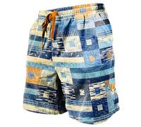 Pantalones cortos de playa para hombre, pantalones cortos de natación para hombre, secado rápido, pantalones de surf de 5 pulgadas, pantalones de moda con estampado a cuadros, casuales, medios