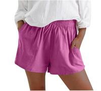 Pantalones cortos de playa para mujer verano de 2026 de cintura alta ancha acampanada, para vacaciones en playa, ocio al aire libre, casual cómodo, nueva colección beachwear, moda de verano, Rd222, S