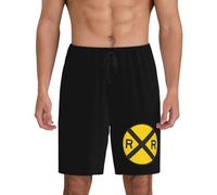 Pantalones Cortos De Playa Pijama con Señal De Cruce De Ferrocarril Bañador para Hombre Hombre Short Secado Rápido Pantalones Cortos para Senderismo Correr Baloncesto M
