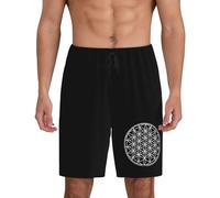 Pantalones Cortos De Playa Pijama De Geometría Sagrada con La Flor De La Vida Short Secado Rápido Shorts Cordón Bañador para Hombre para Verano Senderismo Deportivos XXL