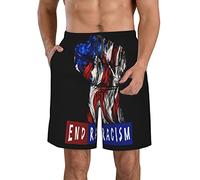 Pantalones Cortos De Playa Poner Fin Al Racismo Pantalones Cortos Comodidad Bañador Corto Hombre Short para Playa Correr Senderismo S