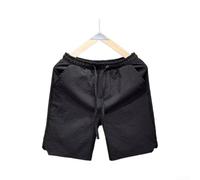 Pantalones cortos de trabajo tipo cargo para hombre con bolsillos grandes y cintura con cordón, pantalones cortos de verano de ajuste recto para actividades casuales al aire libre, disponibles en