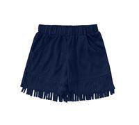 Pantalones Cortos de Vaquero para niñas, Cintura elástica, borlas, Holgados Pierna Ancha niños, Casuales Vintage Y2k Streetwear, de 5 a 14 años