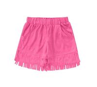 Pantalones Cortos de Vaquero para niñas, Cintura elástica, borlas, Holgados Pierna Ancha niños, Casuales Vintage Y2k Streetwear, de 5 a 14 años