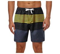 Pantalones cortos de verano para hombre, de secado rápido, pantalones deportivos de verano, pantalones cortos de surf, pantalones de playa para hombre, vacaciones, ajuste regular, gris, L