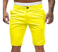 Pantalones cortos de verano para hombre, pantalones chinos ajustados, pantalones cortos de ocio, ligeros, elásticos, cómodos, informales, monocolor, pantalones cortos clásicos con bolsillos