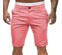 Pantalones cortos de verano para hombre, pantalones chinos ajustados, pantalones cortos de ocio, ligeros, elásticos, cómodos, informales, monocolor, pantalones cortos clásicos con bolsillos