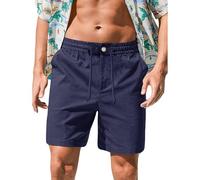 Pantalones cortos de verano para hombre, pantalones cortos de lino 2026, pantalones de lino cómodos para hombre, pantalones cortos de verano ligeros de color sólido, transpirables, pantalones casuales
