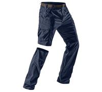 Pantalones Cortos de Verano para Hombres Bolsillos Seguros con Botones/Cremallera Transpirable y de Secado rápido no se deforma con Lavados Ligeros para los días de Calor Estival（Armada；XL）_1