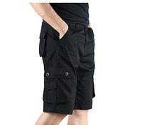 Pantalones Cortos de Verano para Hombres Costuras reforzadas para Durabilidad Tiro Medio para Mayor Comodidad no se deforma con Lavados Mantienen su Forma Tras Muchos Lavados（Negro；5XL）