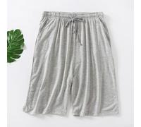 Pantalones cortos de viscosa para hombre, elásticos, grandes, tallas (gris claro 6XL)