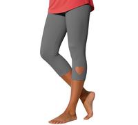 Pantalones cortos de yoga para mujer, elásticos, deportivos, largos, anticelulitis, leggings para correr, push up, leggings de compresión opacos, monocolor, pantalones de fitness, gris oscuro, XL