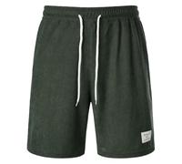 Pantalones Cortos Deporte Hombre - Pantalones Cortos Casuales de Moda de Verano para Hombres Sistema de Color sólido Pantalones de chándal de Pana de Estilo (Army Green XL)