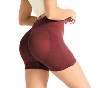 Pantalones Cortos Deportivas Mujer Shorts Yoga Cintura Alta Mallas Cortas Leggins Cortos Verano Plumi 3D anticelulitis Adelgazante Elástico Gym Push Up Jogging Correr Fitness 2025