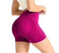 Pantalones Cortos Deportivas Mujer Shorts Yoga Cintura Alta Mallas Cortas Leggins Cortos Verano Plumi 3D anticelulitis Adelgazante Elástico Gym Push Up Jogging Correr Fitness 2025