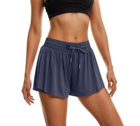 Pantalones Cortos Deportivos de Yoga para Mujer con Cintura Ajustable y Diseño Versátil para Entrenamiento y Actividades Físicas Diarias (Navy, XL)