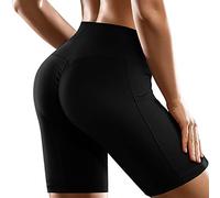 Pantalones Cortos Deportivos Mujer Shorts Yoga Cintura Alta Leggings Mallas 3D anticelulitis adelgazante Mayas bolsillos Elástico Push Up Chandal Gym Jogging Correr Fitness Basic Ciclista 2025