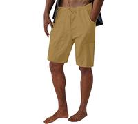 Pantalones Cortos Deportivos PantalóN Corto Casual Hombre con Bolsillos DiseñO CóModo Estilo Urbano Diario Pantalones DE Boxeo Hombres XL Retrocortos Hombres Mini Cortos (Yellow, M)