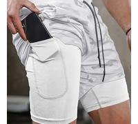 Pantalones Cortos Deportivos para Hombre, Ideales para Correr, Maratones, Carreras de Velocidad, Fitness Americano y Sentadillas, con Forro para Vacaciones y Actividades de Ocio