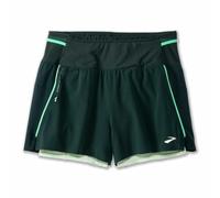 Pantalones de running brooks high point 3" 2-in-1 2.0 mujer verde XS