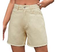 Pantalones cortos deportivos para mujer, pantalones cortos de playa para mujer, pantalones vaqueros europeos americanos, holgados, altos, pantalones cortos informales