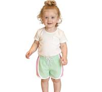 Pantalones Cortos Deportivos veraniegos para niñas Accesorios Informales de Finas Transpirables y Confortables para Uso Diario y Escolar sin restricciones de Talla ni Color (Green, 3-4 Years) #125