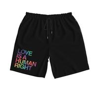 Pantalones Cortos El Amor Es Un Derecho Humano Orgullo Gay LGBT Swim Trunks Cómodo Shorts De Baño Elástico Short Deportivo para Playa Piscina Natación L