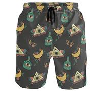 Pantalones Cortos Estampado De Ojos Estilo Vieja Escuela Swim Trunks Cómodo Short Deportivo Ajustable Shorts De Baño para Natación Playa Piscina S