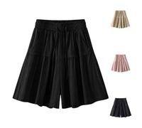 Pantalones Cortos Fluidos Para Mujer Ligeros Elásticos Cómodos Informales