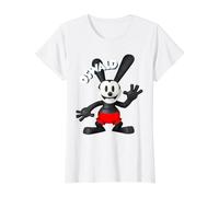 Pantalones Cortos Hello Red con Dibujos Animados Vintage de Oswald Rabbit 1927 Camiseta gráfica económica, Mujer, Blanco, L