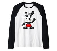 Pantalones Cortos Hello Red con Dibujos Animados Vintage de Oswald Rabbit 1927 Camiseta Manga Raglan