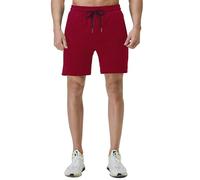 Pantalones Cortos Hombre Algodón Elástico Shorts Hombre Deportivos Bermuda Shorts Jogger Shorts Casual de Verano, Pantalón Corto para Trotar Running Deporte Correr Gym Fútbol (Z-Rojo Vino, 3XL)