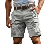 Pantalones Cortos Hombre Cargo Bermudas de Trabajo Deportivos Hombre Verano Cargo Cortos Casual Bermudas Shorts Running Deporte con Múltiples Bolsillos Pantalones Cortos para Hombre