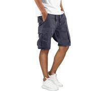 Pantalones Cortos Hombre Cargo Bermudas de Trabajo Deportivos Verano Cargo Cortos Casual Bermudas Shorts con Cintura Elástica y Bolsillo Transpirables Cómodos Running Deporte con Múltiples Bolsillos