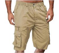 Pantalones Cortos Hombre Cargo Casual Verano Pantalón Corto Trabajo Cómodo Pantalon Corto Deporte con Bolsillos Moda Bermudas Ligero Shorts Deportivo Suave Ropa Deportiva Transpirables Correr Playa
