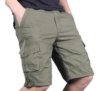 Pantalones Cortos Hombre Cargo Pantalon Corto Hombre Deporte con Multibolsillos Suelto Cómodos Cintura Elástica Alta Pantalón Corto de Senderismo Ligeros Transpirable Talla Grande Bermudas Verano