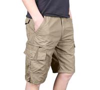 Pantalones Cortos Hombre Cargo Pantalon Corto Hombre Deporte con Multibolsillos Suelto Cómodos Cintura Elástica Alta Pantalón Corto de Senderismo Ligeros Transpirable Talla Grande Bermudas Verano