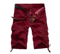 Pantalones Cortos Hombre Cargo Verano Bermudas Hombre Casual Pantalón con Bolsillos Trekking Deporte Pantalón Piratas Multibolsillos Vintage Shorts Pantalones Tallas Grandes Running Correr Playa