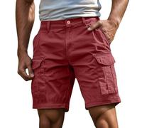 Pantalones Cortos Hombre Deporte Con Bolsillos Bolsillospantalon Corto Hombre Deporte Pantalones Cortos De Algodón Para Y Trabajo Con Cintura Elástica, Surf, Tallas Grandes, Cortos: M Brick Red 2025